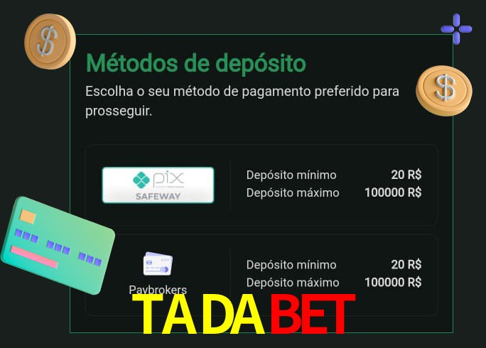 O cassino TADABET oferece uma grande variedade de métodos de pagamento